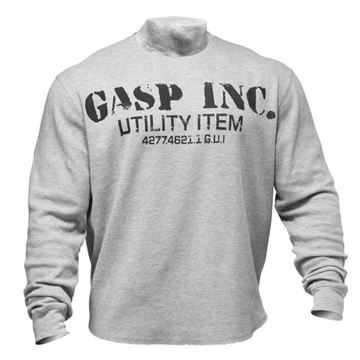 Gasp Thermal Gym Sweater Grey Mellange